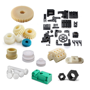 Factory made custom industrial sewing machine parts including plastic gears covers nylon chain rubber seal and metal parts