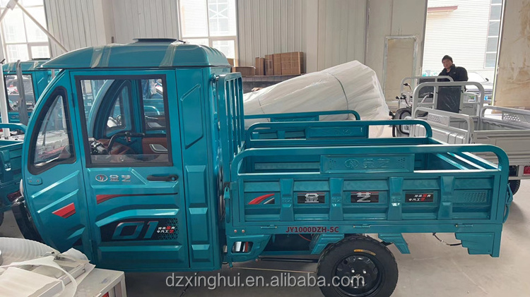 Cheaper Powerful 60V1000W Electric Tricycle volta Electric Cargo Tricycle Adult Cargo Tricycle for Sale Factory Direct Sale