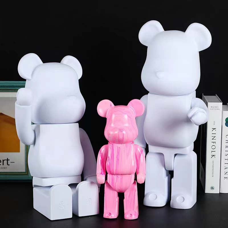 Custom Made Diy Blank Bearbrick 1000 1000% Blank Bears Brick Bears 400 400% 70cm White Black Bearbrick