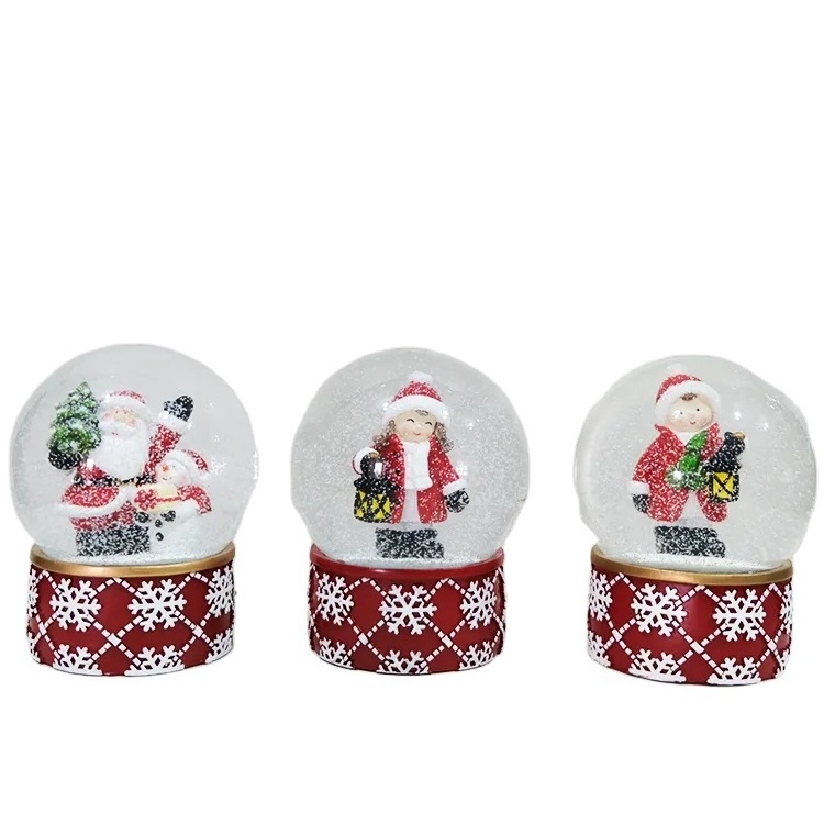 Customization Resin Crafts Snowball Glass snowman Snow Globe Custom Snow Globes Christmas Snow Globe