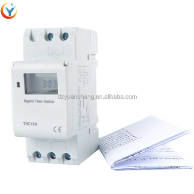 Electronic Weekly 7 Days Programmable Digital TIME SWITCH Relay Timer Control AC 220V 230V 12V 24V 48V 16A Din Rail Mount THC15A