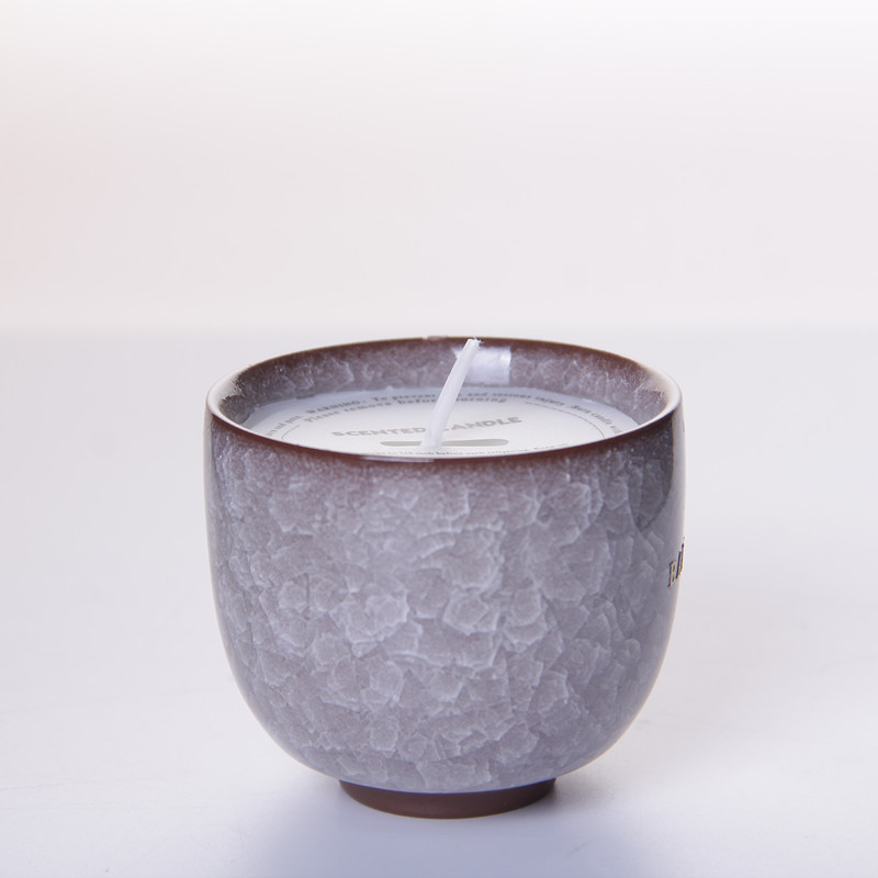 Wholesales Luxury Carved Ceramic for Candle Modern Home Decor Scented Candle with Soy Wax Scented Aromatic