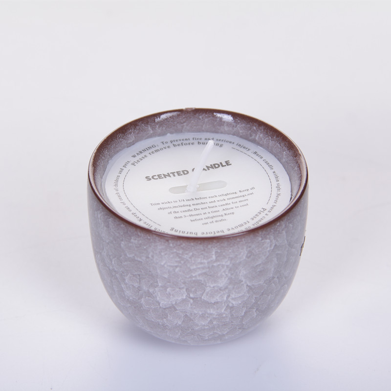 Wholesales Luxury Carved Ceramic for Candle Modern Home Decor Scented Candle with Soy Wax Scented Aromatic