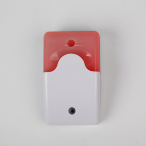 DC9 to 12V Wired Strobe Siren 110dB Red Light Sound Flash Buzzer Siren Home Security Alarm System