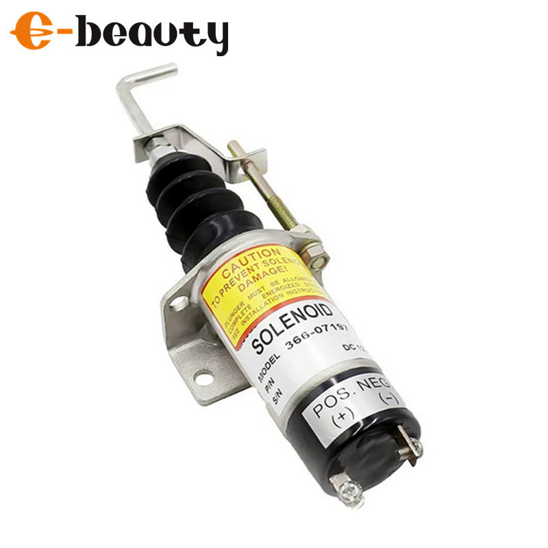 Generator Spare Parts Excavator Fuel Shut Off Solenoid Valve Stop Solenoid 12V 24V 366-07197