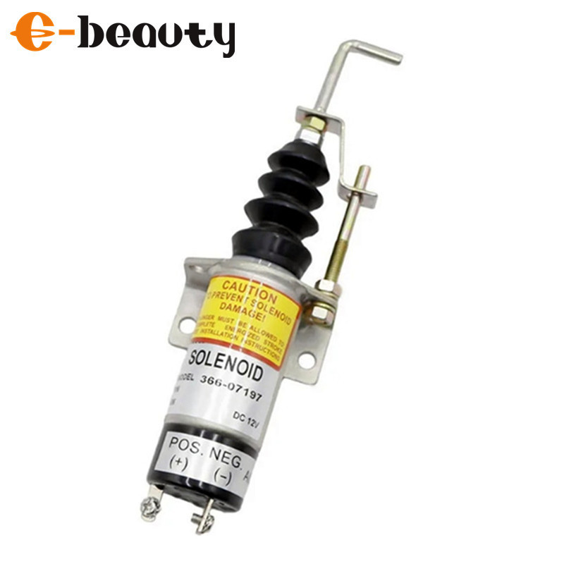 Generator Spare Parts Excavator Fuel Shut Off Solenoid Valve Stop Solenoid 12V 24V 366-07197