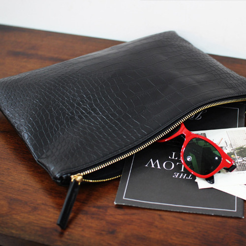 Elegant Vintage Fasion Women Handbag Ladies Envelope Evening PU Crocodile Clutch Bag