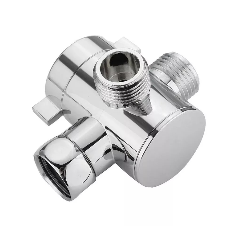 1/2 Inch Bathroom Three Way T Adapter Tee Connector Valve For Toilet Bidet Shower Head Diverter Valve Shower Head Shunt