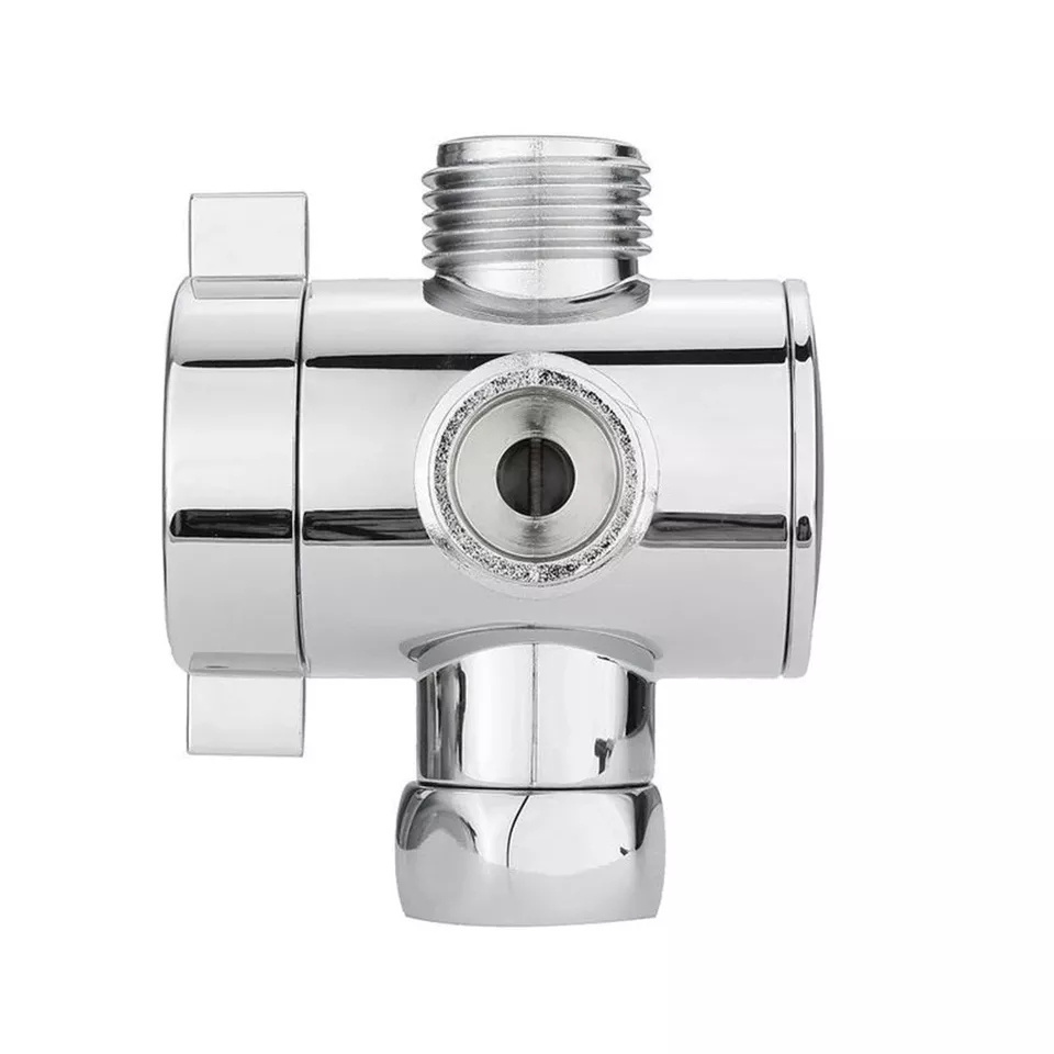 1/2 Inch Bathroom Three Way T Adapter Tee Connector Valve For Toilet Bidet Shower Head Diverter Valve Shower Head Shunt