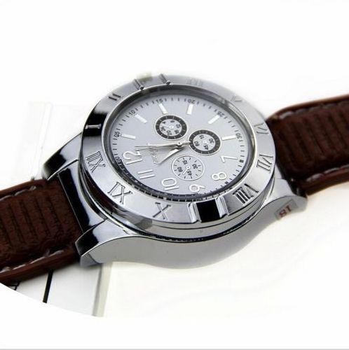 Hot Selling USB Lighter Watch Men's Casual Wristwatches with Windproof Flameless Cigarette Cigar Lighter watch