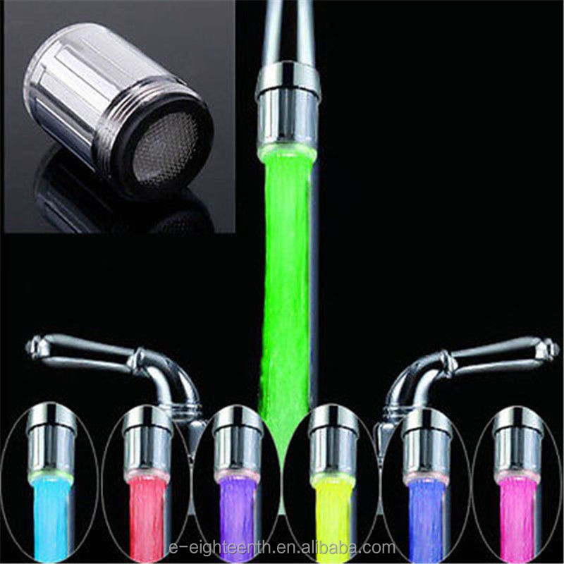 2021 Automatic 7 Colors Change No Battery Multi-colour Magic LED Light Water tap water faucet