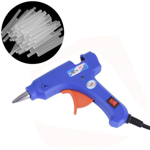 Professional Mini Electric Heating Hot Melt Glue Gun 20W with 10pcs Glue Sticks