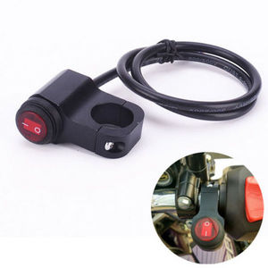 Waterproof LED Handlebar Headlight Fog Spot light On Off Switch For Motorcycle