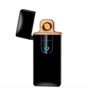 Hot Tungsten Turbo USB Rechargeable  Lighter Windproof Touch-senstive Switch Lighter Cigarettes For Smoking