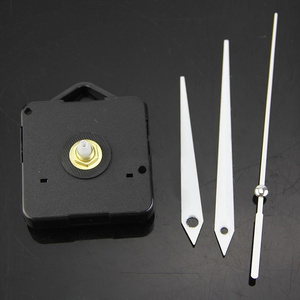 Silent large wall Quartz Clock Movement Mechanism Black & White Hands Repair Tool Parts Kit DIY Set With Hook