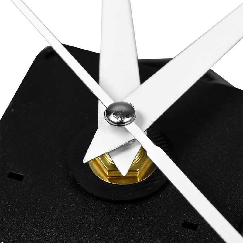 Silent large wall Quartz Clock Movement Mechanism Black & White Hands Repair Tool Parts Kit DIY Set With Hook