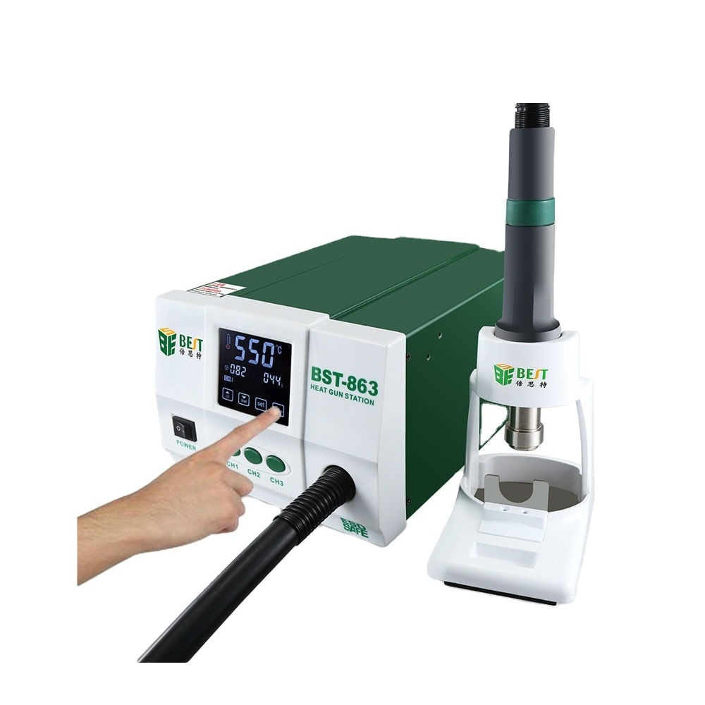 Wholesale price 1200W BST-863 High power Lead-free Hot Air Gun Intelligent Digital Display Soldering Station