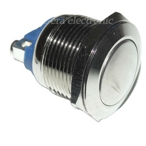 Shenzhen wholesale price 19mm waterproof 2 pins diagram metal ball rocker push button switch round switch