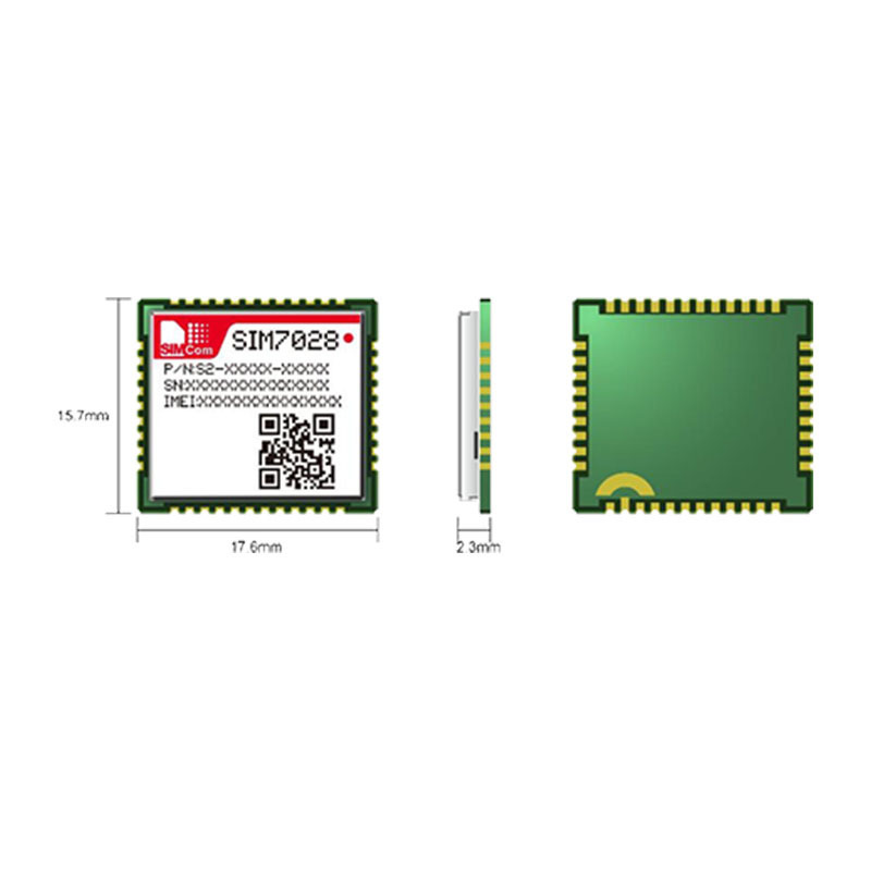 SIMCOM SIM7028 multi band NB IoT wireless communication module packaged in LCC+LGA