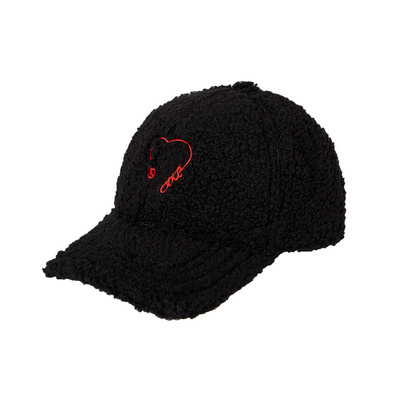 Custom embroidery wool fur warm outdoor fleece furry cap unisex winter hat gorras baseball cap