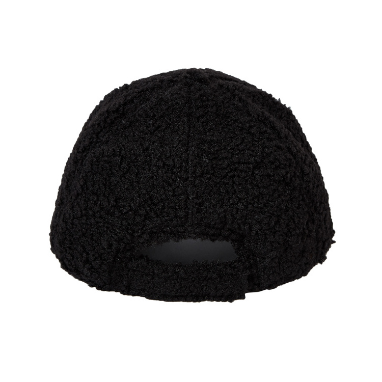 Custom embroidery wool fur warm outdoor fleece furry cap unisex winter hat gorras baseball cap