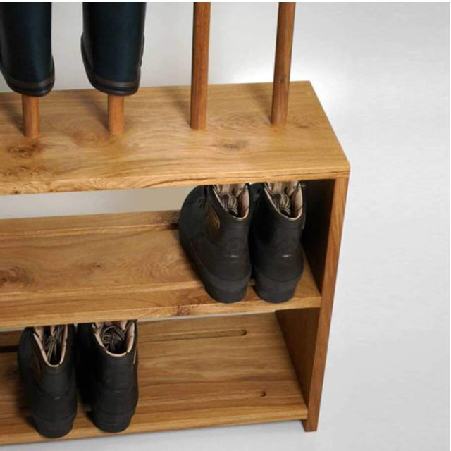 Living Room Furniture Wooden Wellie Welly Boot Rack Bamboo Wood Vertical Boot Standing Rack