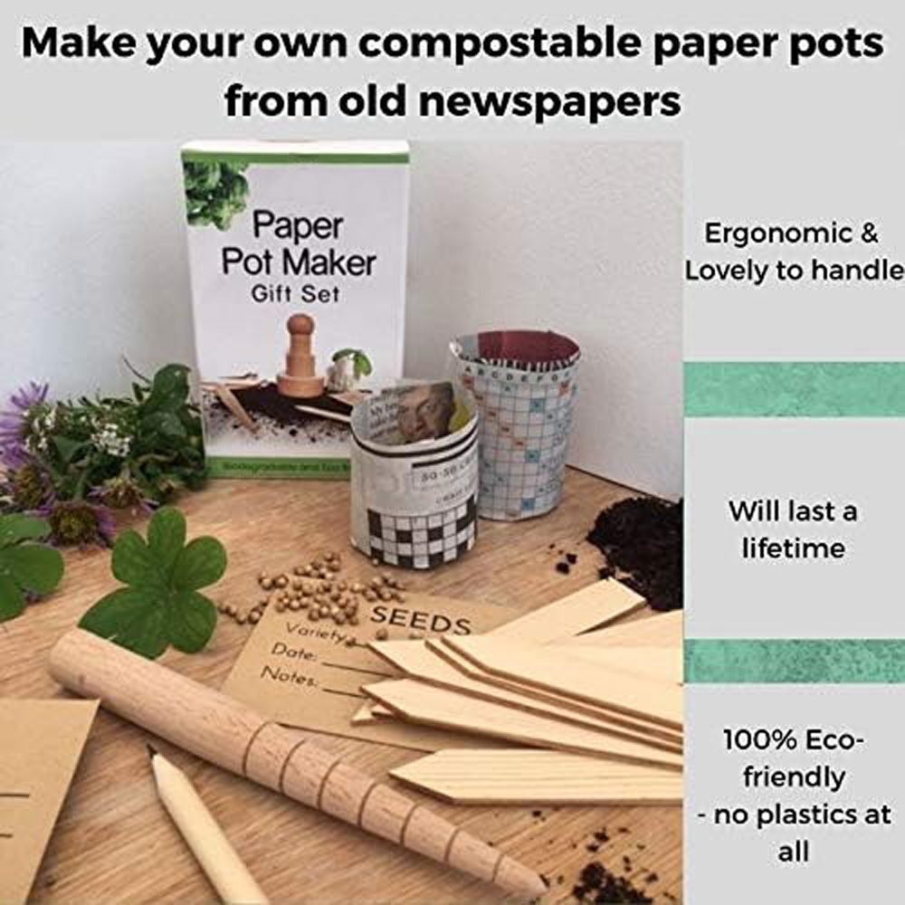 Paper Pot Maker Gardening Set Biodegradable Pots Maker For Plants & Seedling Get Planting Seedling Starter Kit Great Garden Gift