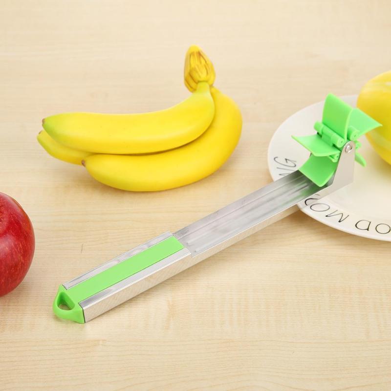 2021 Watermelon Slicer Cutter Knife, Windmill Watermelon Slicer Cutter Tongs Corer Fruit Melon Stainless Steel Tools