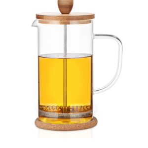 French press Tea and Coffee Maker with Bold Press 1 Liter System Stainless Steel Bamboo and Borosilicate Glass Tea Coffee press