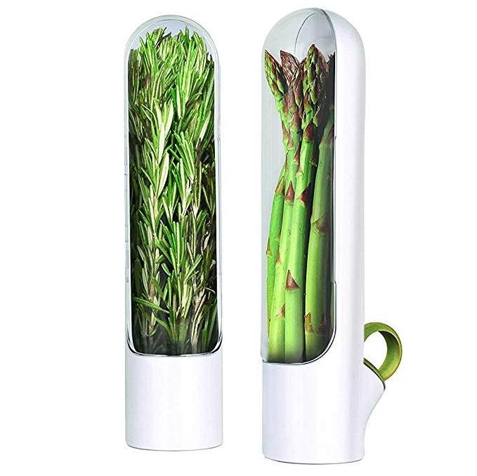 2021 Herb Saver Pod For The Fridge Small Produce Saver Food Storage Container Vegetable Keeper Herbs Storage