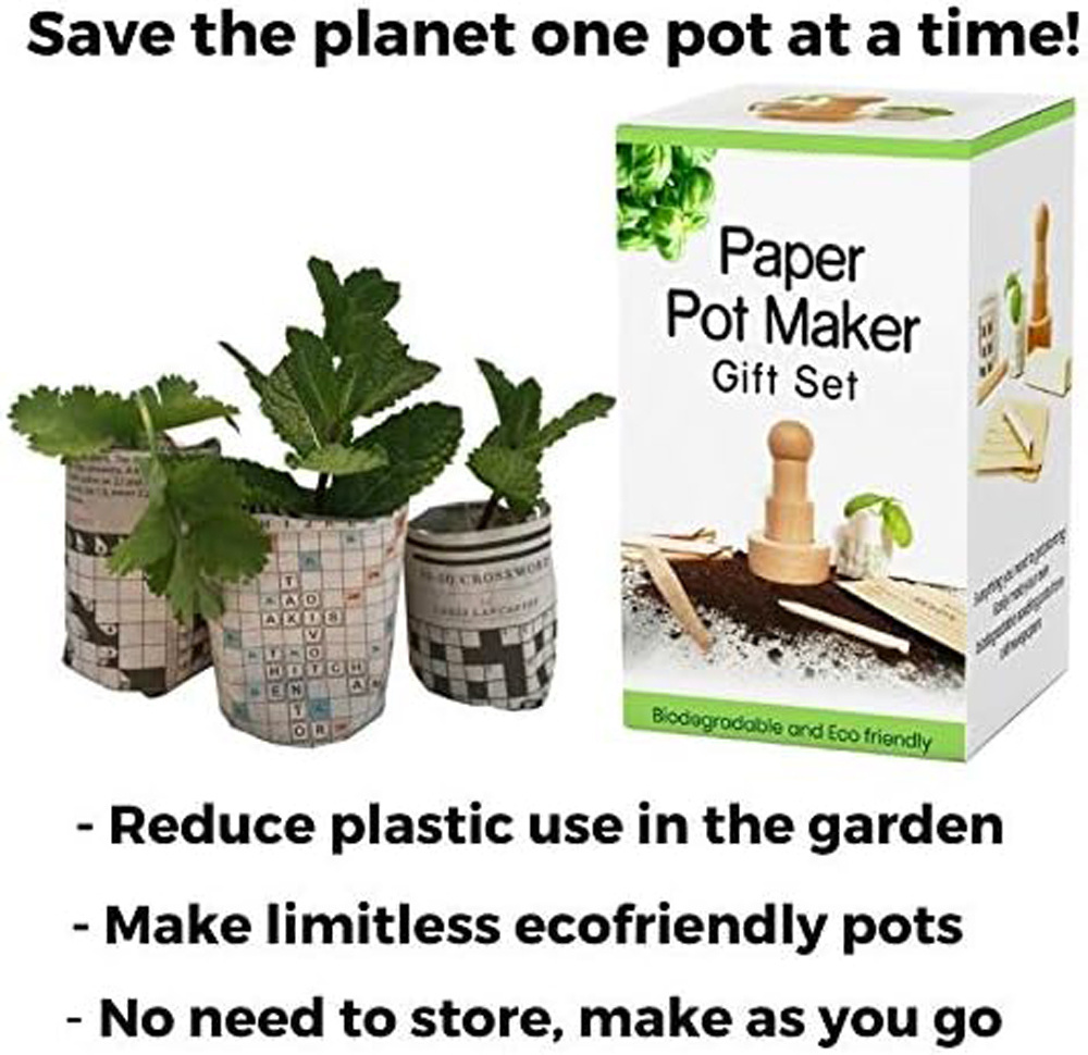 Paper Pot Maker Gardening Set Biodegradable Pots Maker For Plants & Seedling Get Planting Seedling Starter Kit Great Garden Gift