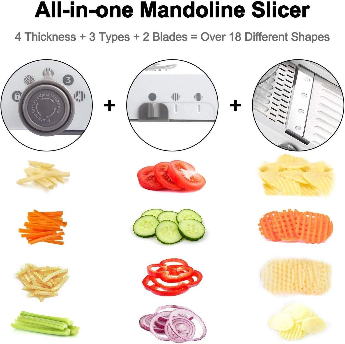 Professional Mandoline Slicer multiple adjustable vegetables cutter Mandolin Vegetable Slicer Adjustable Thickness Julienne