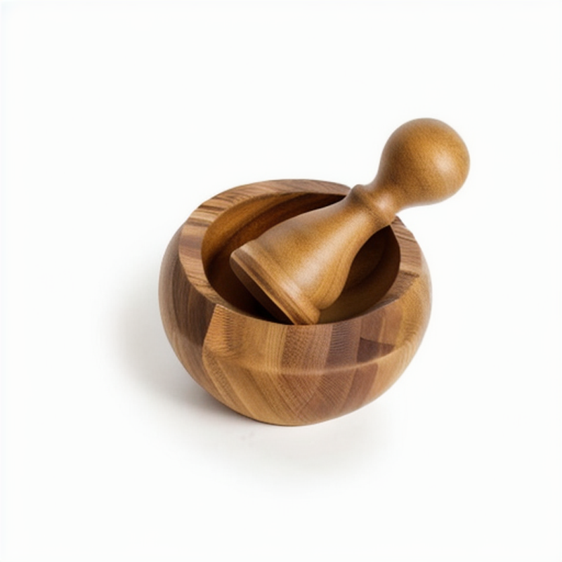 Mortar and Pestle Wood Gorgeous Acacia Wooden Mortar and Pestle Set for Herb Spice Nut Pepper Herb Crusher Kitchen Utensils