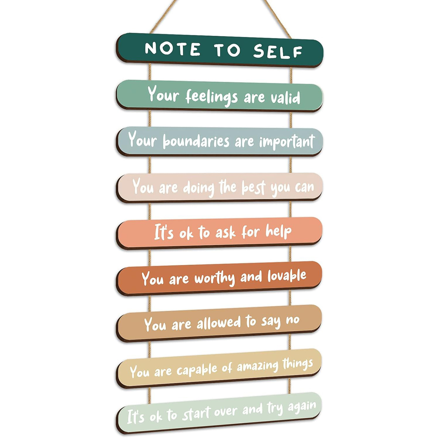 Mental Health Reminders Wall Art Decors Positive Psychology Affirmations Wall Decor Wooden Hanging Wall Pediments Inspirational