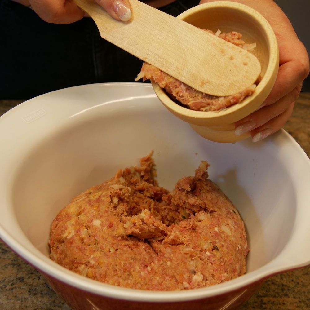 meatball maker master wooden Cape Malay Mince maker