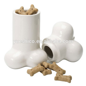 Ceramic Dog Treat Bone Cookie Jar