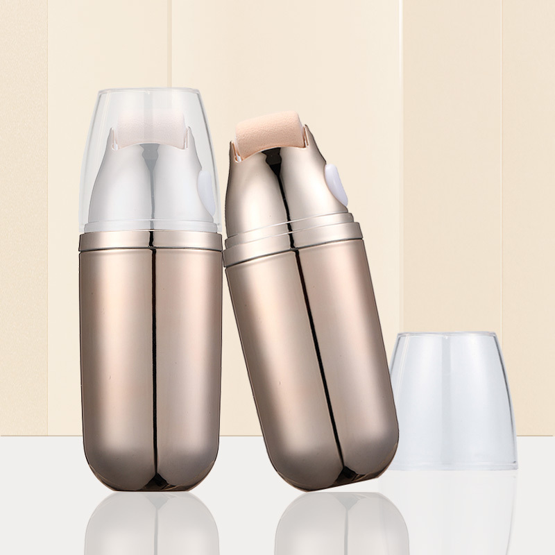 Luxury Cosmetic Liquid Foundation Lotion Serum Container 20ml Refillable Foundation Bottle with Roller