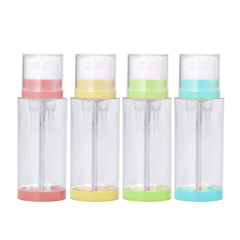 30ml+30ml /50ml+50ml Dual Chamber Airless Bottle 100ML Plastic Twin Chamber Lotion Bottle