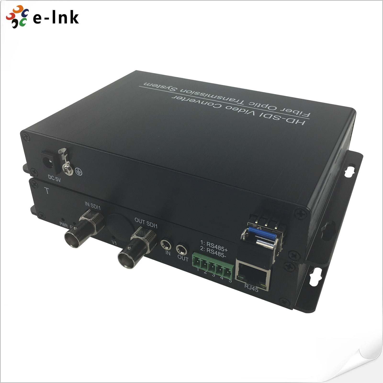 2Ch HD-SDI Video + 1Ch 10/100M Ethernet Single Mode Fiber HD-SDI Fiber Converter