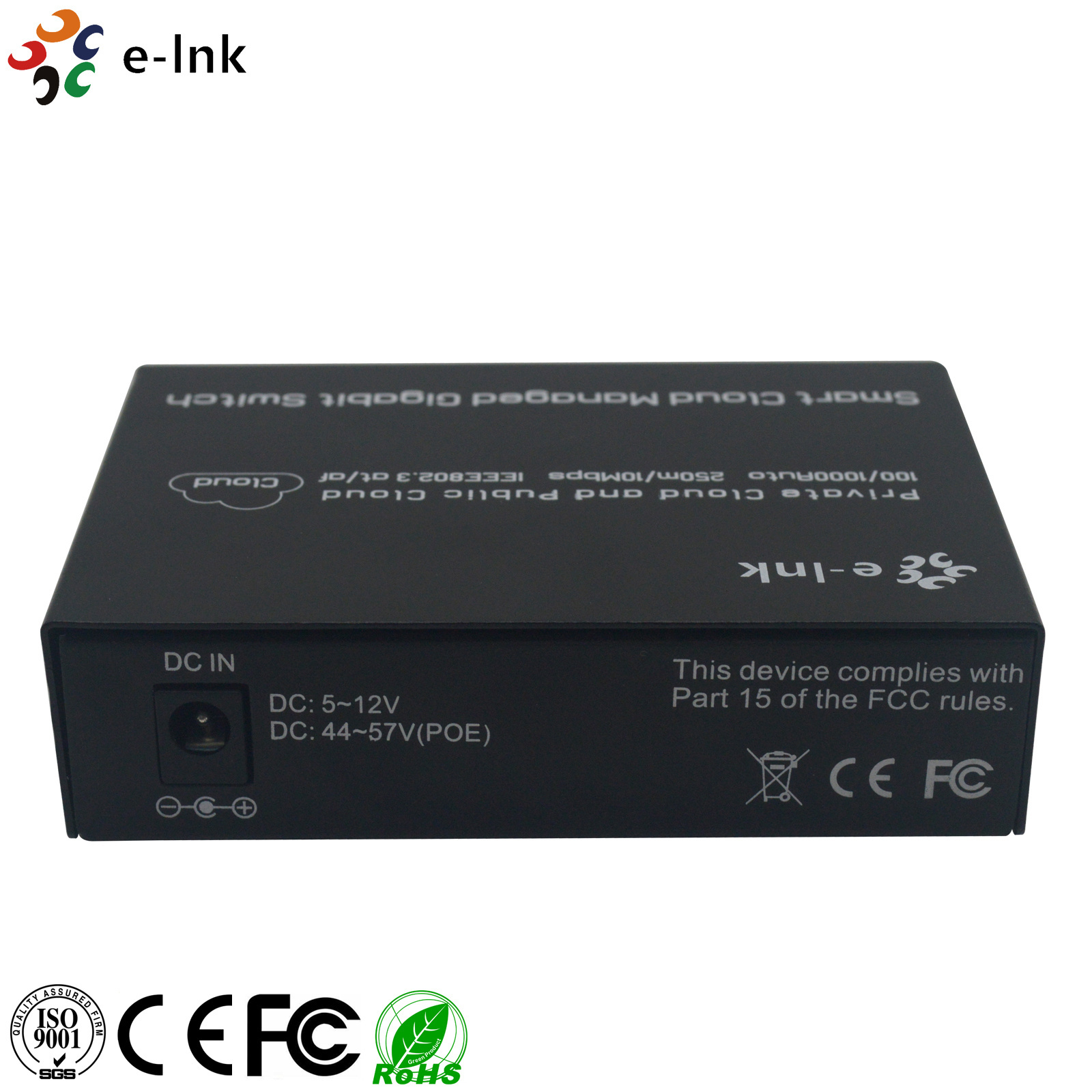 10/100/1000M Ethernet to SFP Cloud Managed PoE Media Converter