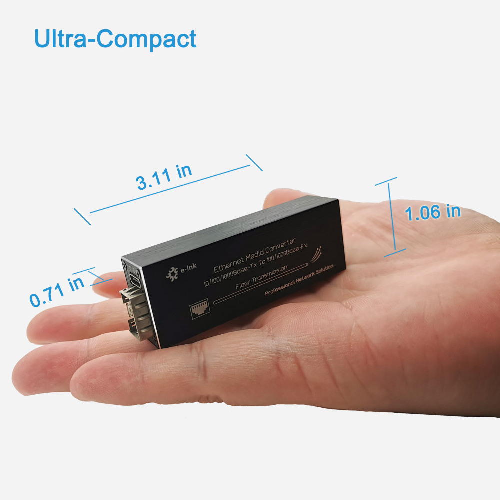 Fiber Media Converter 10 100 1000BASE-T to 100 1000BASE-X SFP Mini Media Converter