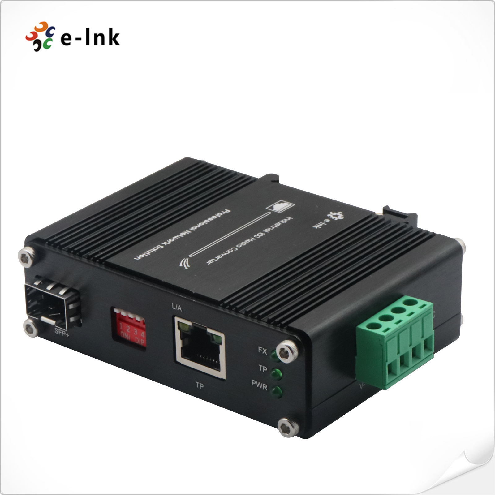 10G Fiber Ethernet Media Converter 10G/5G/2.5G/1G/100M Copper to 10GBASE-X SFP Din Rail industrial media converter