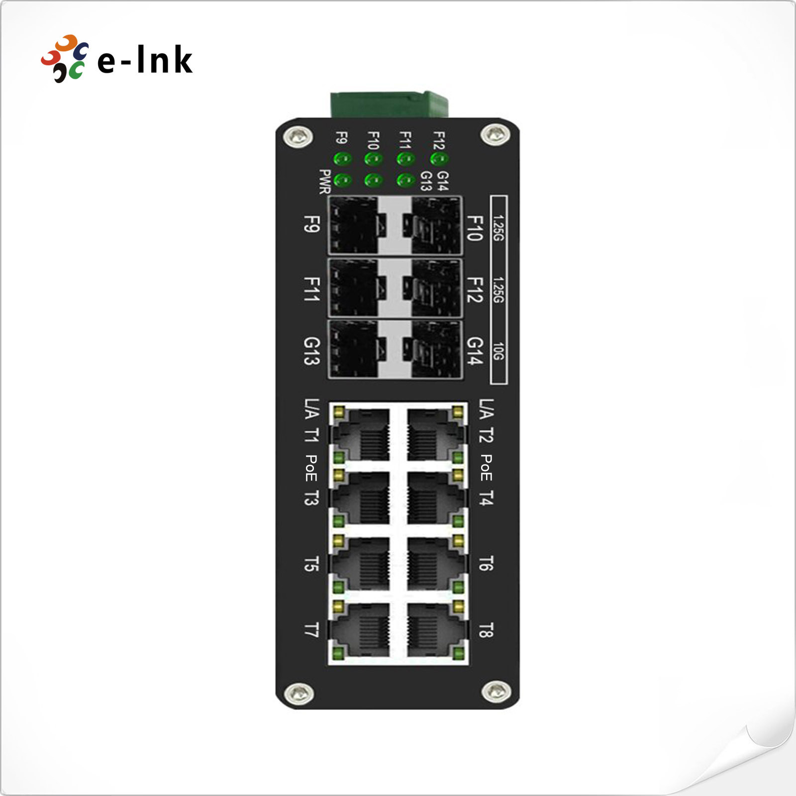 Industrial Ethernet Switch Gigabit 8 port 10 100 1000T 802.3at + 4-port 1G SFP + 2-Port 10G SFP+ Managed PoE Switch