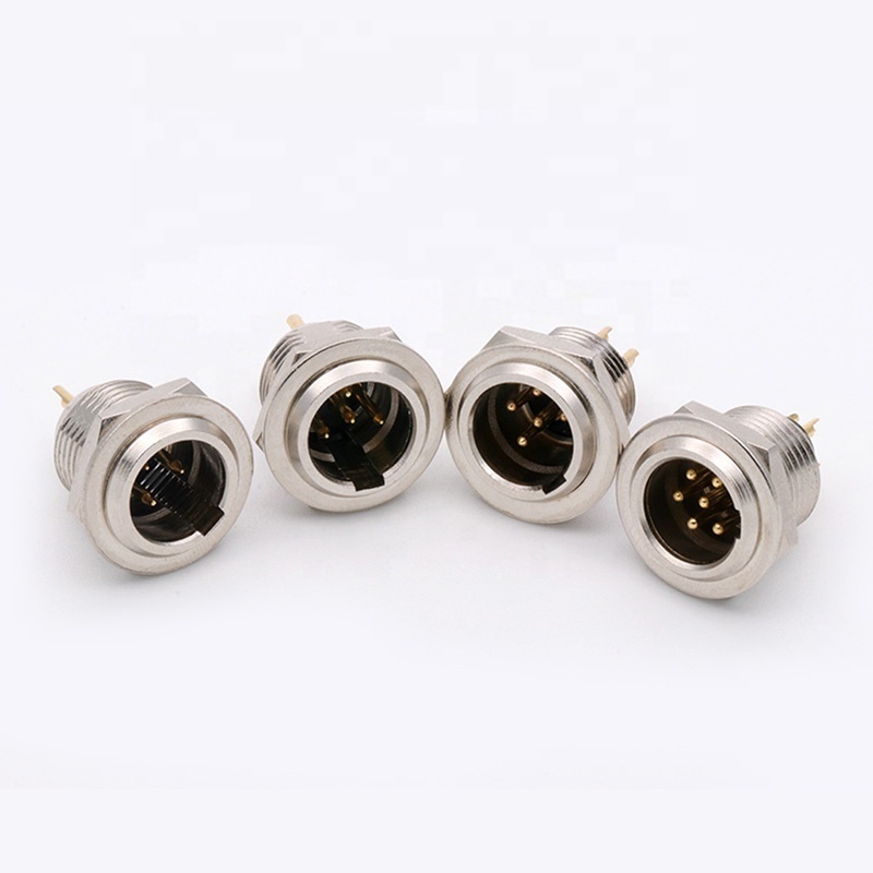 10pcs Mini XLR panel connector 3 4 5 6 7 Pin Male Plug Chassis Socket Small XLR Audio Microphone MIC Connector