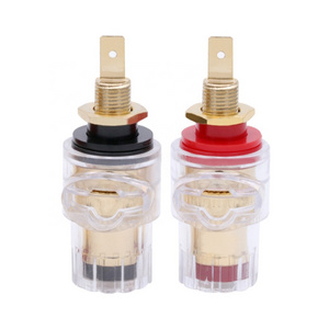 HIFI Audio Speaker Crystal Binding Post M8*0.75 Binding Post Terminals Brass Gold-Plated Imported High Current Terminal Plug