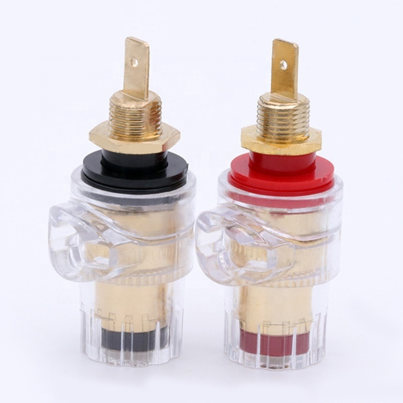 HIFI Audio Speaker Crystal Binding Post M8*0.75 Binding Post Terminals Brass Gold-Plated Imported High Current Terminal Plug