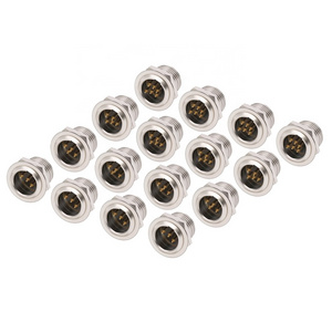 10pcs Mini XLR panel connector 3 4 5 6 7 Pin Male Plug Chassis Socket Small XLR Audio Microphone MIC Connector