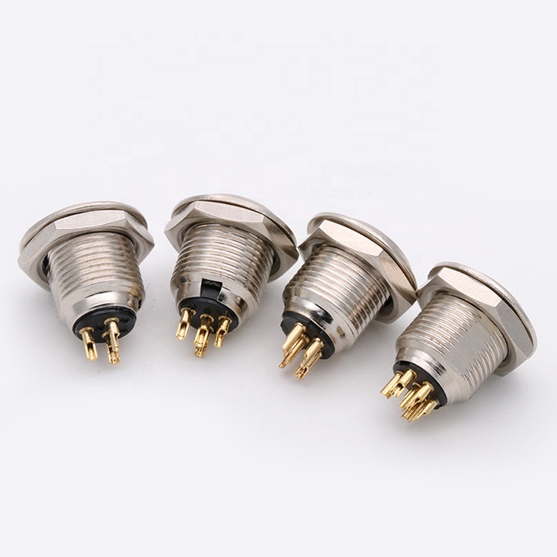 10pcs Mini XLR panel connector 3 4 5 6 7 Pin Male Plug Chassis Socket Small XLR Audio Microphone MIC Connector