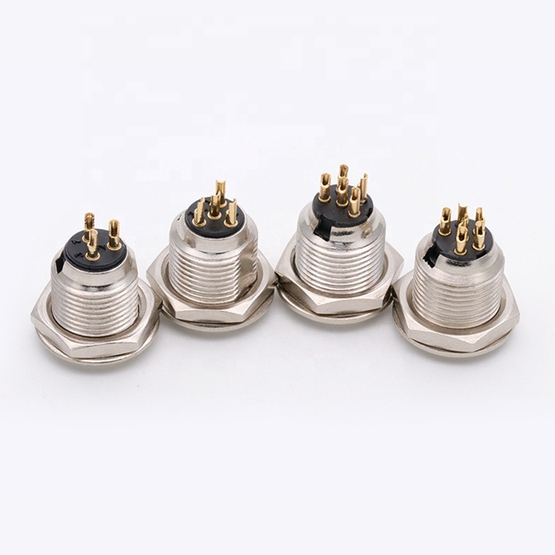 10pcs Mini XLR panel connector 3 4 5 6 7 Pin Male Plug Chassis Socket Small XLR Audio Microphone MIC Connector