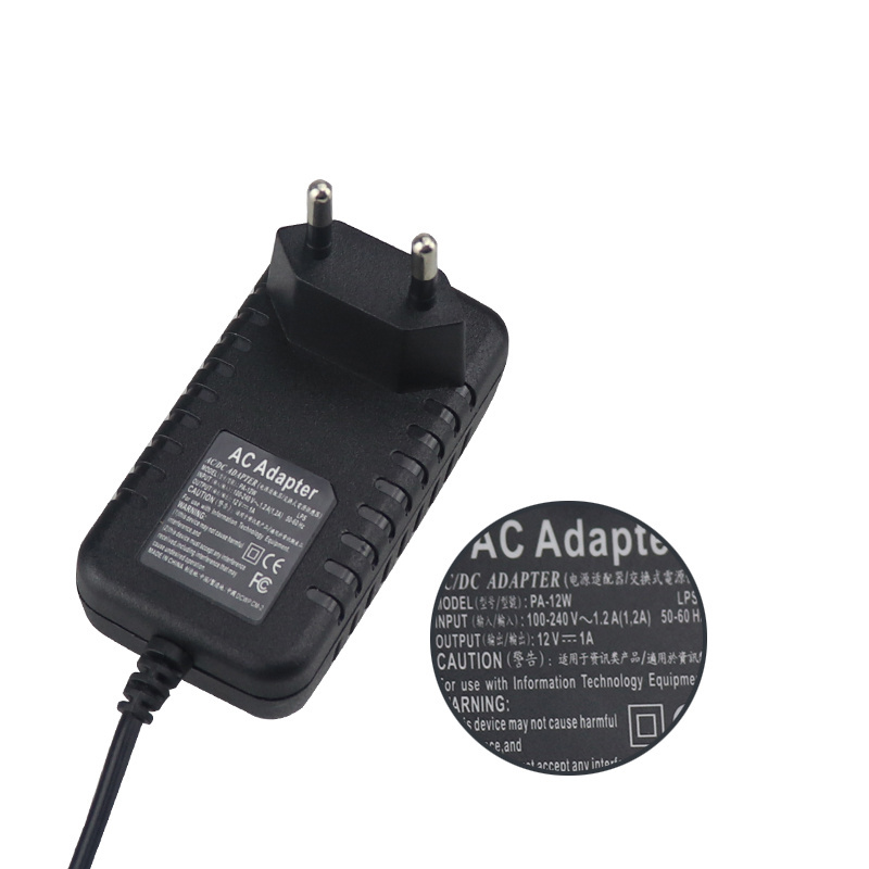 High Quality US/ UK/ EU/ AU Plug AC DC Power Adapter 12V 1A Wall Charger